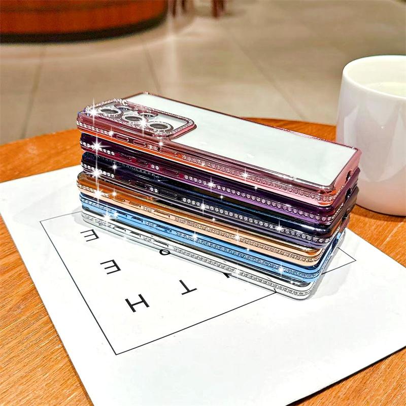 Glitter Diamant Etui for Samsung Galaxy S25 Edge S23 Ultra S24 FE A56 A36 A26 A16 A55 A35 A25 A15 A54 A34 A14 Deksel iPhone 16 15 Pro Max 14 Plus 13 12