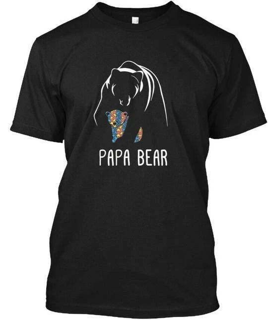 

Autism Papa Bear Awareness - T-Shirt Made in the USA Size S to 5XL 3XL