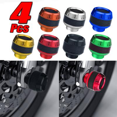 2/4 Peças Liga de Alumínio Protetor de Queda de Motocicleta Scooter Roda Garfo Dianteiro Quadro Almofadas Protetoras Contra Queda Deslizadores Exterior Moto
