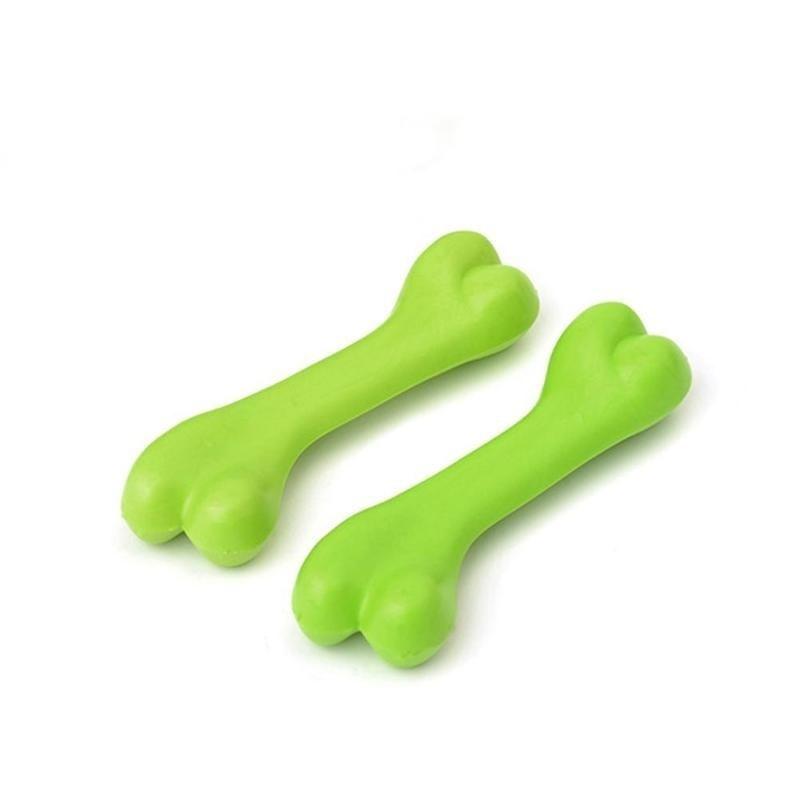 Pet Dog Puppy Cat Rubber Dental Teeth Chew Bone Play Training Fetch Fun Toys