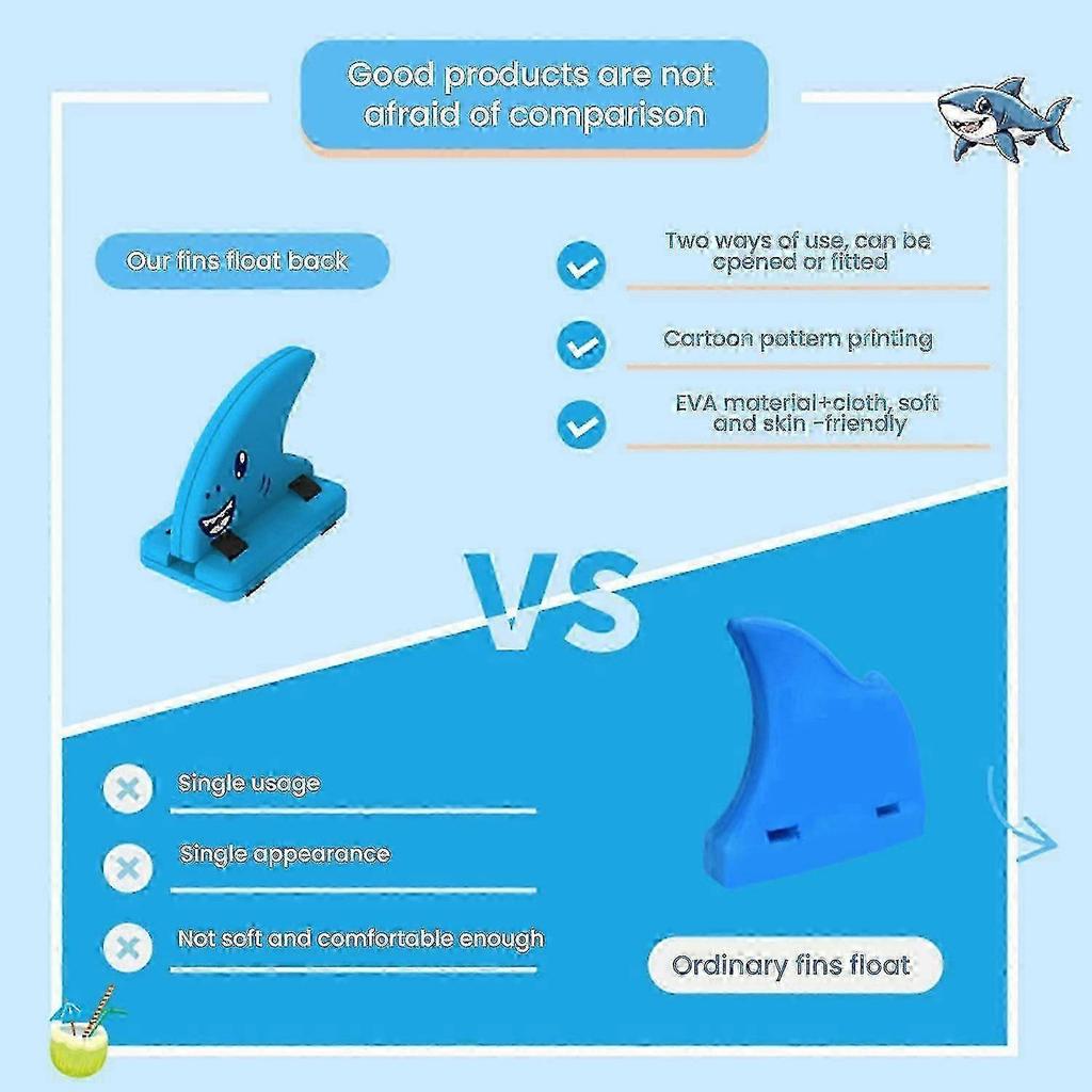 Flotteur de natation pour enfants pour l'entraînement avec planche à nageoires de requin à porter