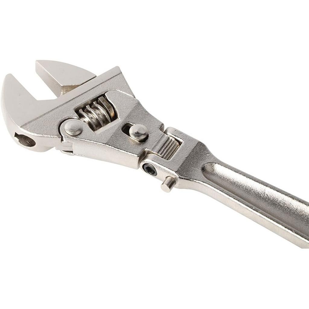 8"/10" Professional Adjustable Ratchet Wrench with 180° Rotating for Head for Repair Hydroelectric Conditioning Installa