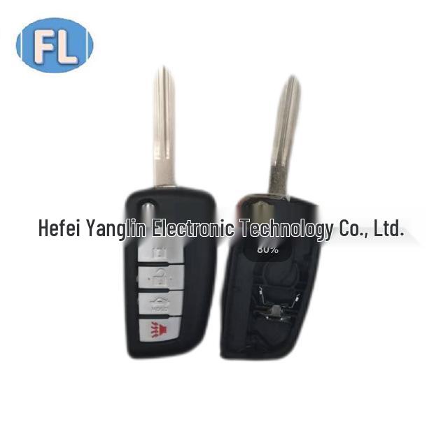 Compatible 433MHz Foldable Remote Key with 3+1 Buttons for NS Radio Wave Control.