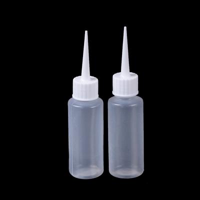 2Pcs 50Ml Empty Dropper Squeezable Liquid Bottle Plastic Drop Bottles Needle