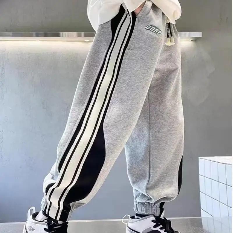 Spring Autumn Boys'  Trousers Mid To Large Children's Sports Pants Kids Clothing for Boys