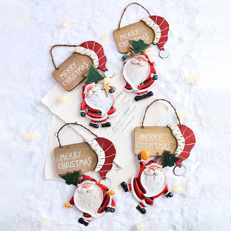 Festive Christmas Scene Decor Resin Hanging Tags Holiday Gift Accessories Tree