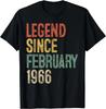 Legend February 1966 60th Birthday Men Women 60 Year Old Gift Unisex T-Shirt