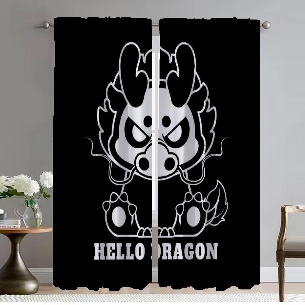 

Kitchen Curtains Living Room Curtain Hi Black Eye Partition Halloween Decoration Home Interior Shades Set Of 2 Made Polyester Washable Sitting Ready W100*H70(CM)-Rod Pocket&2PCS