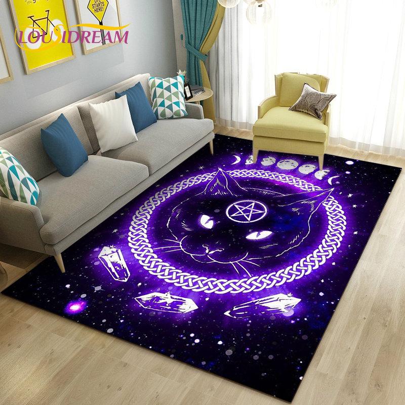 3D Cartoon Cute Cat Area Rug,Carpet Rug for Living Room Bedroom Sofa Doormat Kitchen Decoration,Kid Play Game Non-slip Floor Mat