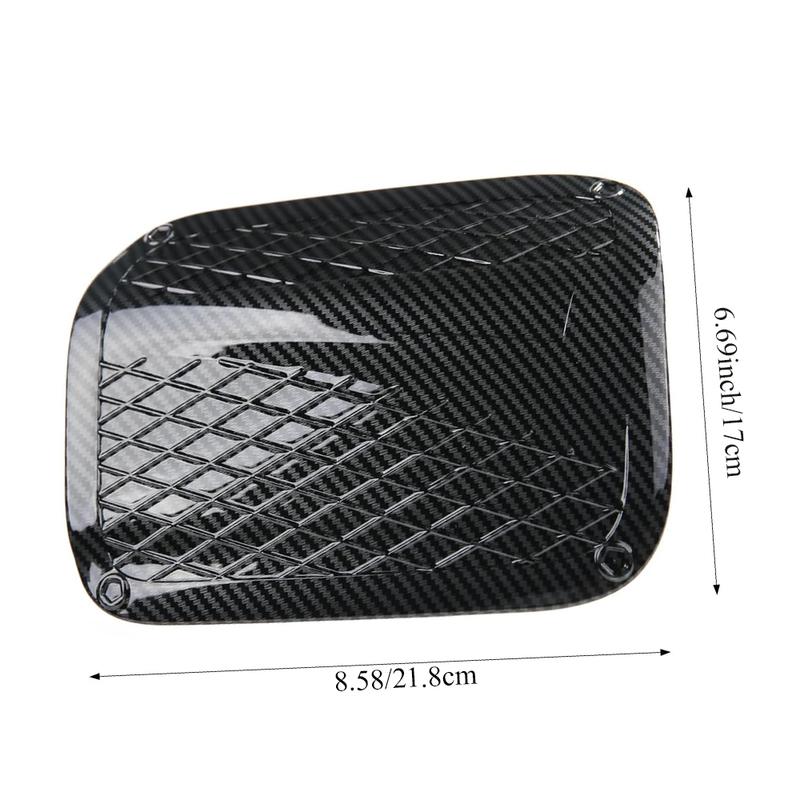 ABS Carbon Fiber Fuel Tank Cover Door Gas Filler Cover Replacement for Toyota Camry 2018