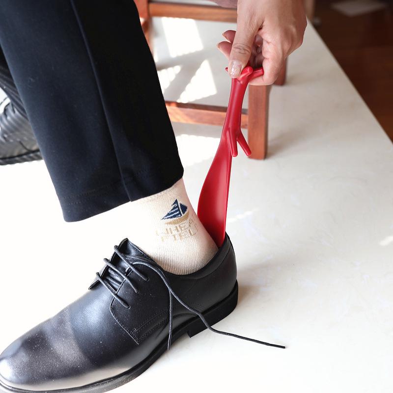 Popular Portable Children's Cute Short Plastic Shoe Horn