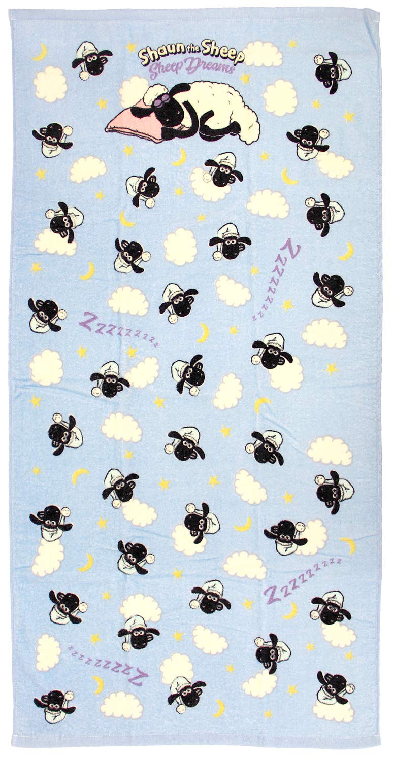 

Hayashi Bath 60 x 120 Shaun the Sheep BI446800 Towel, Blue, Approx. cm, Nightcap, синий