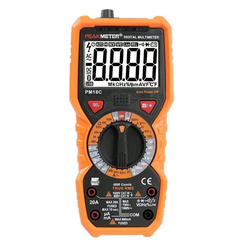Huayi PM18C High-Precision Digital Multimeter with Smart Anti-Burn & Capacitance Meter for Electricians