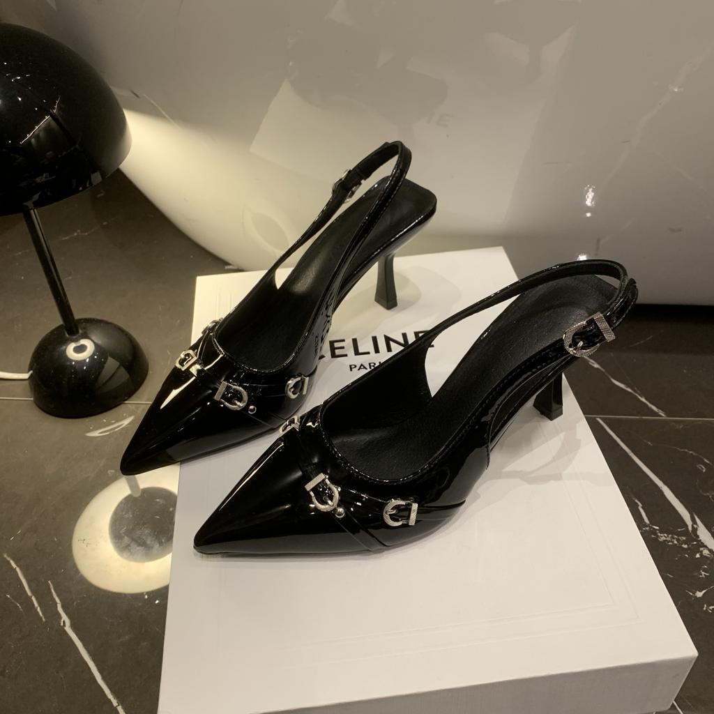 2025 Spring New Pointy Stiletto Riveted High Heels Women's Sense of Fashion Punk Style Single Shoes Womens Shoes
