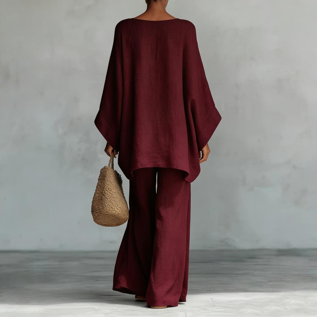 Women's Fashion Casual Summer Open Chest Tie Long Sleeve Shirt -Quarter Pants Suit