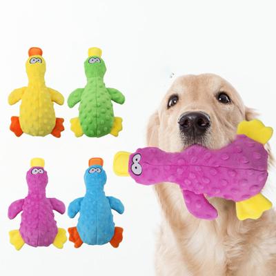 Psí žvýkací hračka na kousání Kreslený odolný vestavěný mazlíček kočka ve tvaru kachny Plyšová plyšová hračka pro psa