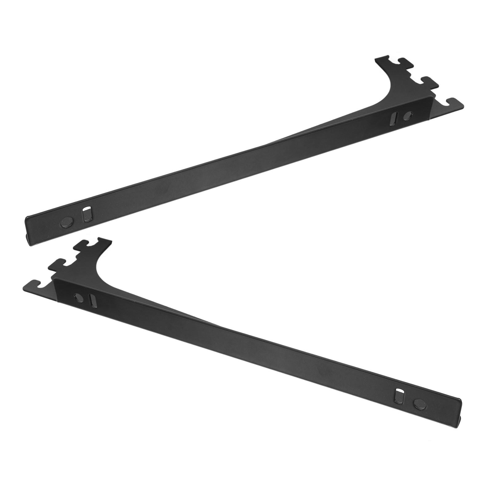 

2Pcs Metal Shelf Brackets Black Adjustable Heavy Duty Wall Mount Shelf Support for Floating Glass Shelves Track Bracket other