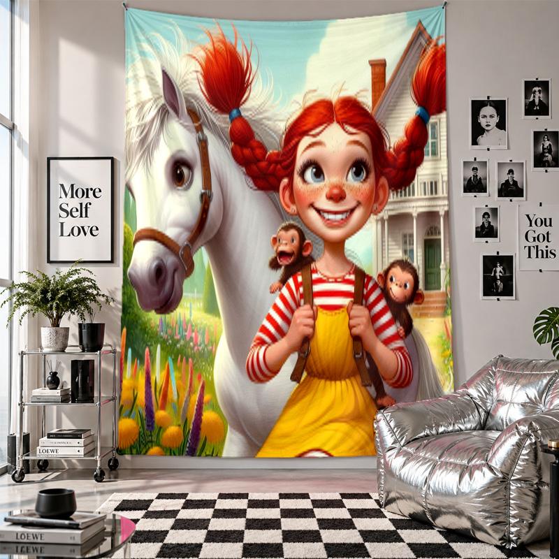 Wall TapestryBibi & Tina Art Hanging Cloth Decorative Background Cover for Room Decoration