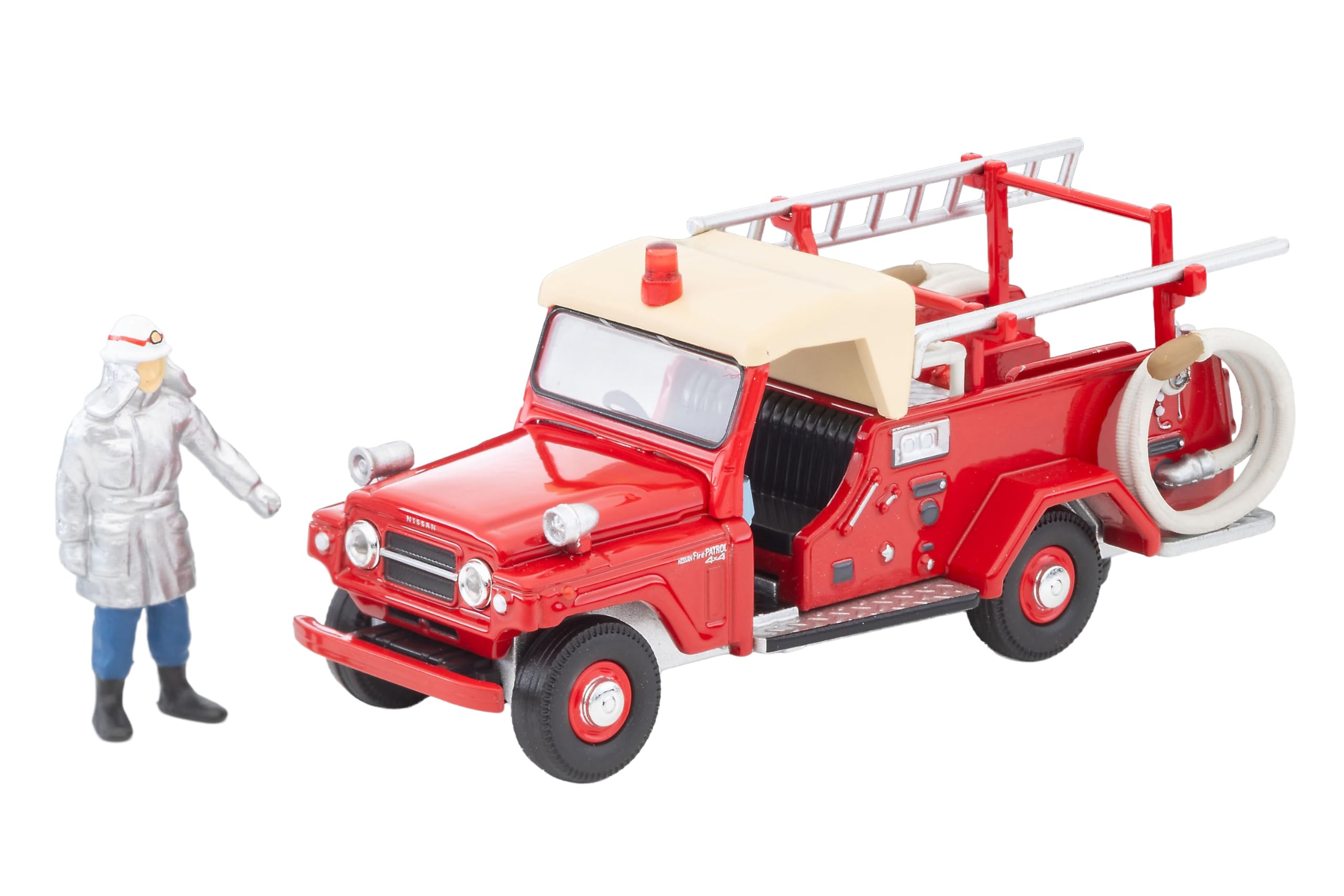 

Tomytec Tomica Limited Vintage Scale Nissan Patrol Fire Engine with Complete Model 336556 1/64 LV-31c Figure,