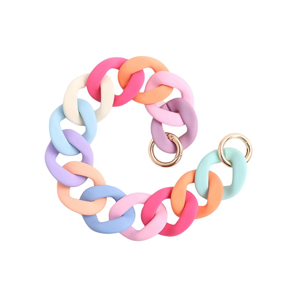 Chaîne de sac à main en acrylique Sangle de chaîne plate Sangles de sac à main en acrylique Remplacement à la mode Poignées de sac à main pour l'artisanat DIY