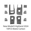 Per Tesla Model 3 Y Maniglia Tirante Porta Finestrino Pulsante Interruttore Alzacristalli Cornice Copertura Adesivo Pannello Modello 3 Highland 2024 Accessori