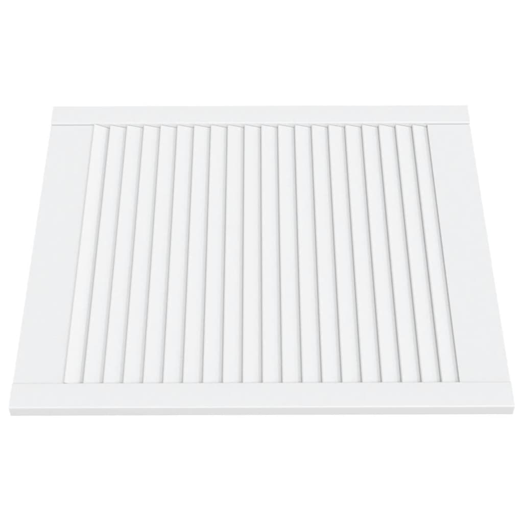 Cabinet Doors with Louvered Design 2 Pcs White 69 X 59.4 Cm Solid Wood