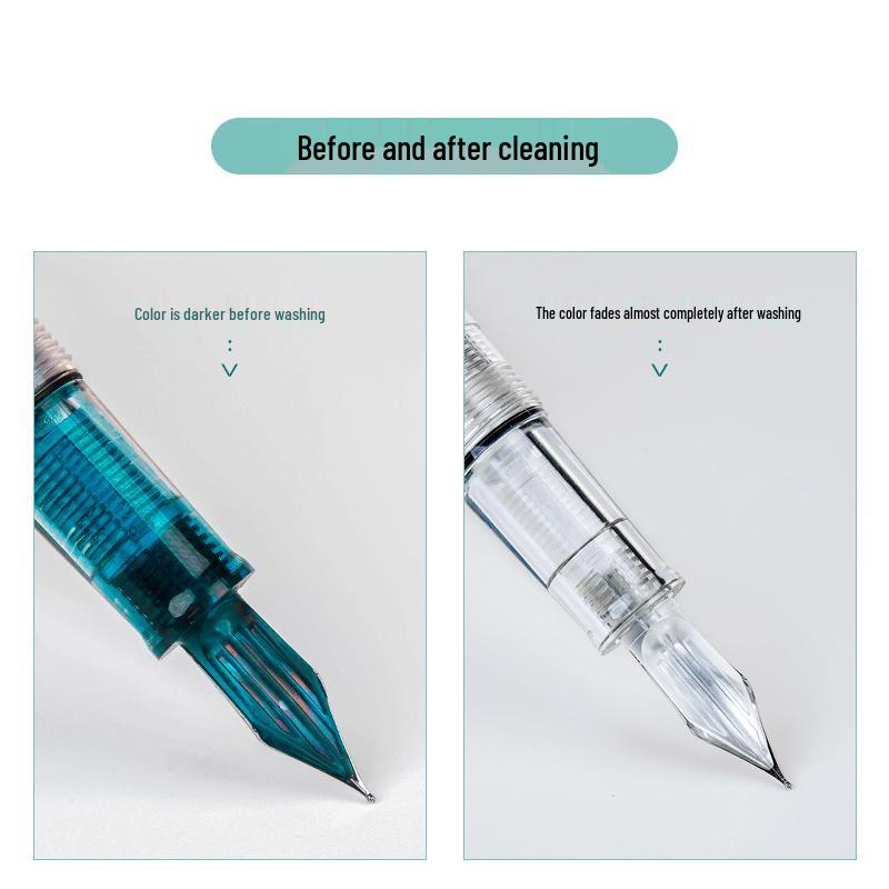 200ML Fountain Pen Cleaning Solution: Ink Stain Remover for Calligraphy Dip Pens & Metal Nibs