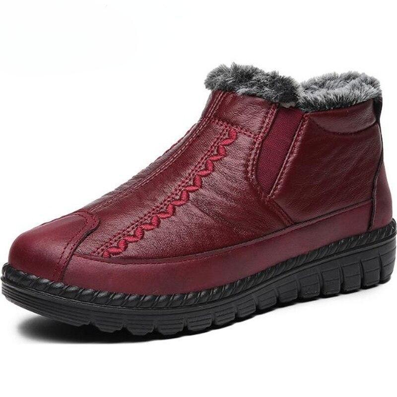 Women Boots  Fashion Waterproof Snow Boots For Winter Shoes Women Casual Lightweight Ankle Botas Mujer Pu Warm Winter Boots