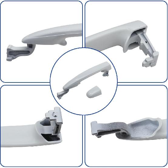 FZJDSD Rear Left or Right Side White Sliding Door Handle Compatible with Toyota Sienna 2004 2005 2006 2007 2008 2009 2010 Replace 69213-08020