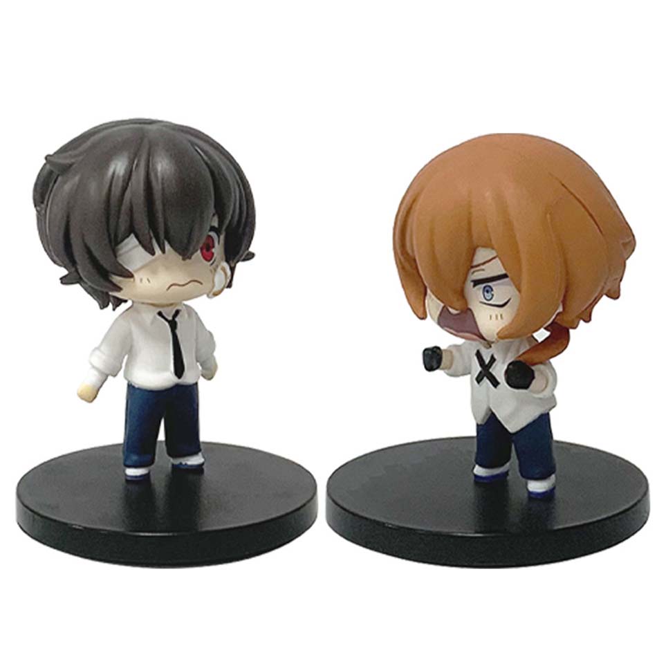New Bungo Stray Dogs 7cm Dazai Osamu Figure Japanese Cartoon Figurines Collection Cute Toys
