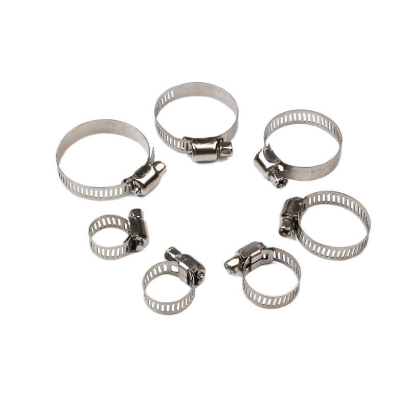50Pcs Stainless Steel Hose Clamp Kit 1/4" To 1-1/8" T-Bolt Car Fuel Tube Pipe Clamp Worm Gear Plier Tools Water Pipe Accessories
