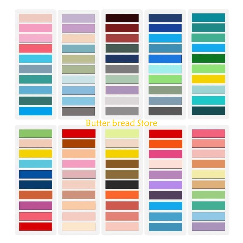 W89C 2000-4200 st Färgade Registeretiketter med Hålslagare Linjal Självhäftande Registerflikar