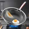 KOBACH 304 Stainless Steel Honeycomb Non-stick Wok