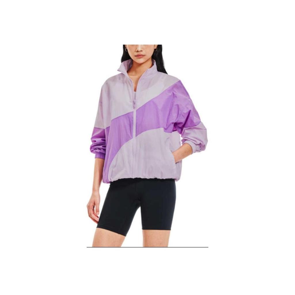 Under Armour Training Sports Leisure Woven Loose Long Sleeve Jacket Women Jacket Purple 1382762-543