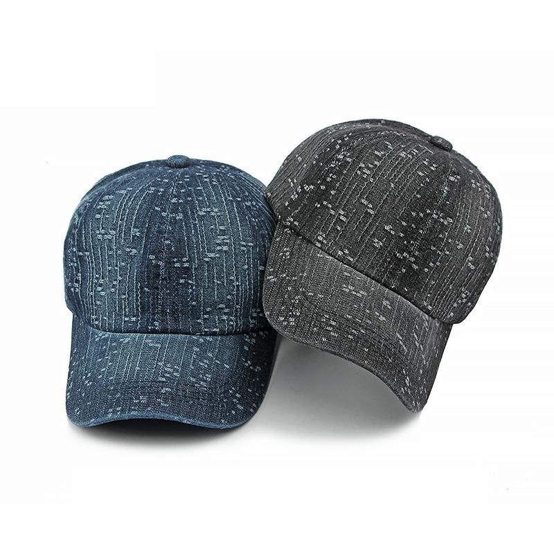 Herbst Winter Denim Baseball Kappe Frauen Jacquard Kappe Im Freien Sonnenschutz Hut Pferdeschwanz Panama Kappe