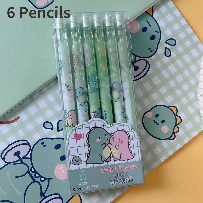 

Автоматический карандаш в коробке с мультяшным рисунком, карандаш для школьников, милый креативный карандаш для прессы, школьные канцелярские принадлежности с ластиком в подарок зелёный