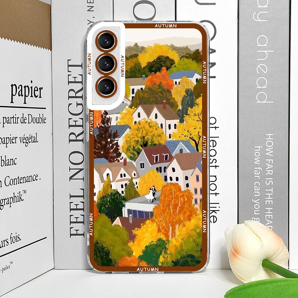 Creative Autumn Landscape House Scenery Phone Case for Xiaomi Redmi Note 15 Pro Plus 13 12 11 10 14 PRO+ 14C 13C 12C Soft Cover