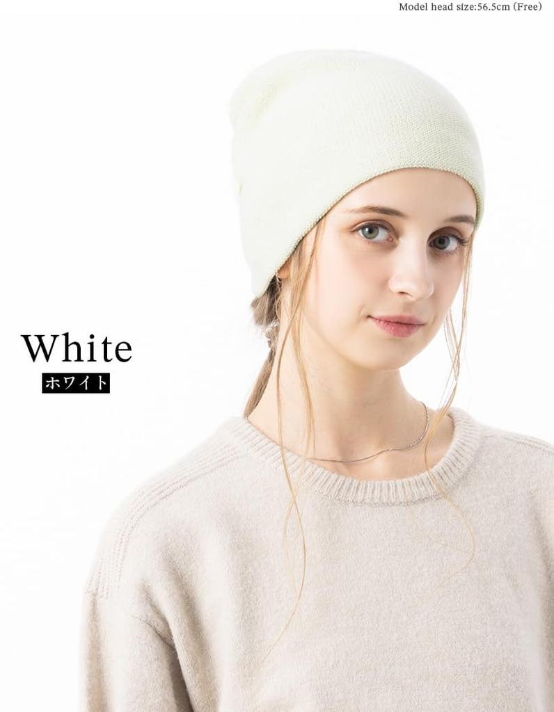 Aria Knit Large Loose Medical Cold Weather All One Size Fits All White Loo&c Cap, 100% Cotton, Women's, Size, Fit, Hat, Protection, Earmuffs, Season,
