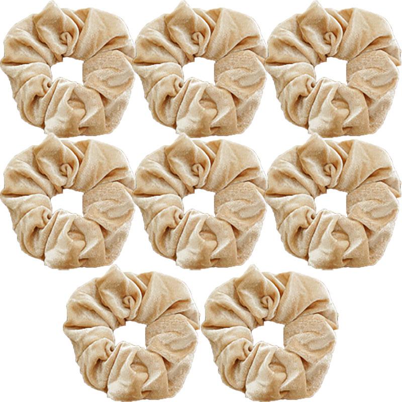 Koreanischer Samt Scrunchie Gummi Elastische Haarbänder Damen Einfarbig Stirnband Pferdeschwanzhalter Bänder Seil Mädchen Haaraccessoires