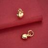 Gold-Plated Heart Pendant Charm: S925 Sterling Silver, Polished for DIY Beading Bracelet Accessories
