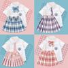 Children's Short-Sleeved JK Uniform Skirt Full Set Girls' Suit Student Uniform