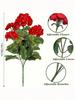 Artificial Geranium UV Resistant Wedding Kitchen Garden Table Ornaments Indoor and Outdoor Decoration 1 Set of 2pcs