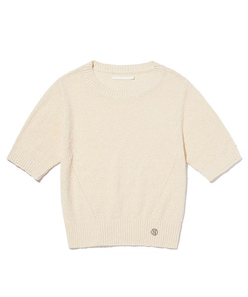 Kirsh Collection Half Sleeve Crop Knit [Ivory] 1