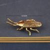 Brass Mini Insect Figurines Retro Antique Finish Exquisite Carved Small Decor for Home Shelf Art Collection Birthday Gift Choice