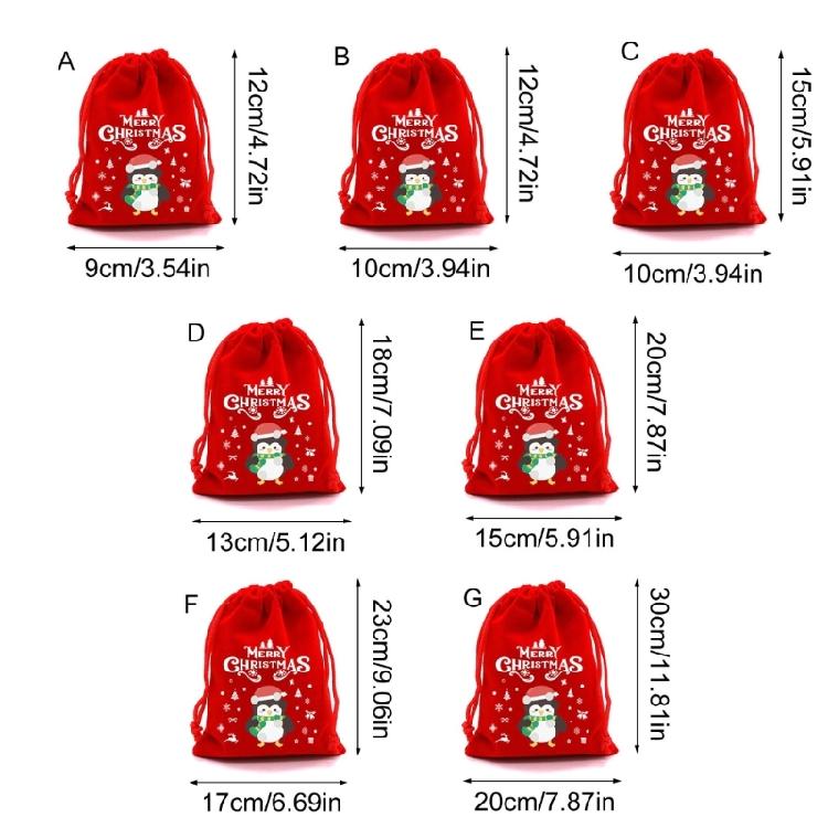 Set mit 12 Festival-Plüsch-Geschenktüten für Weihnachten und Event-Verpackungen, perfekt für kleine Geschenke und Gastgeschenke