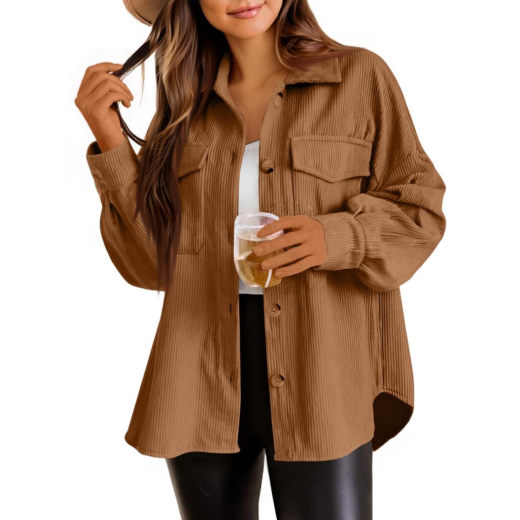 Women's Shirt Solid Color Long Sleeved Jacket