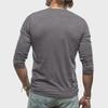 Heren Katoen Henley Shirt met Lange Mouwen - Europese & Amerikaanse Stijl