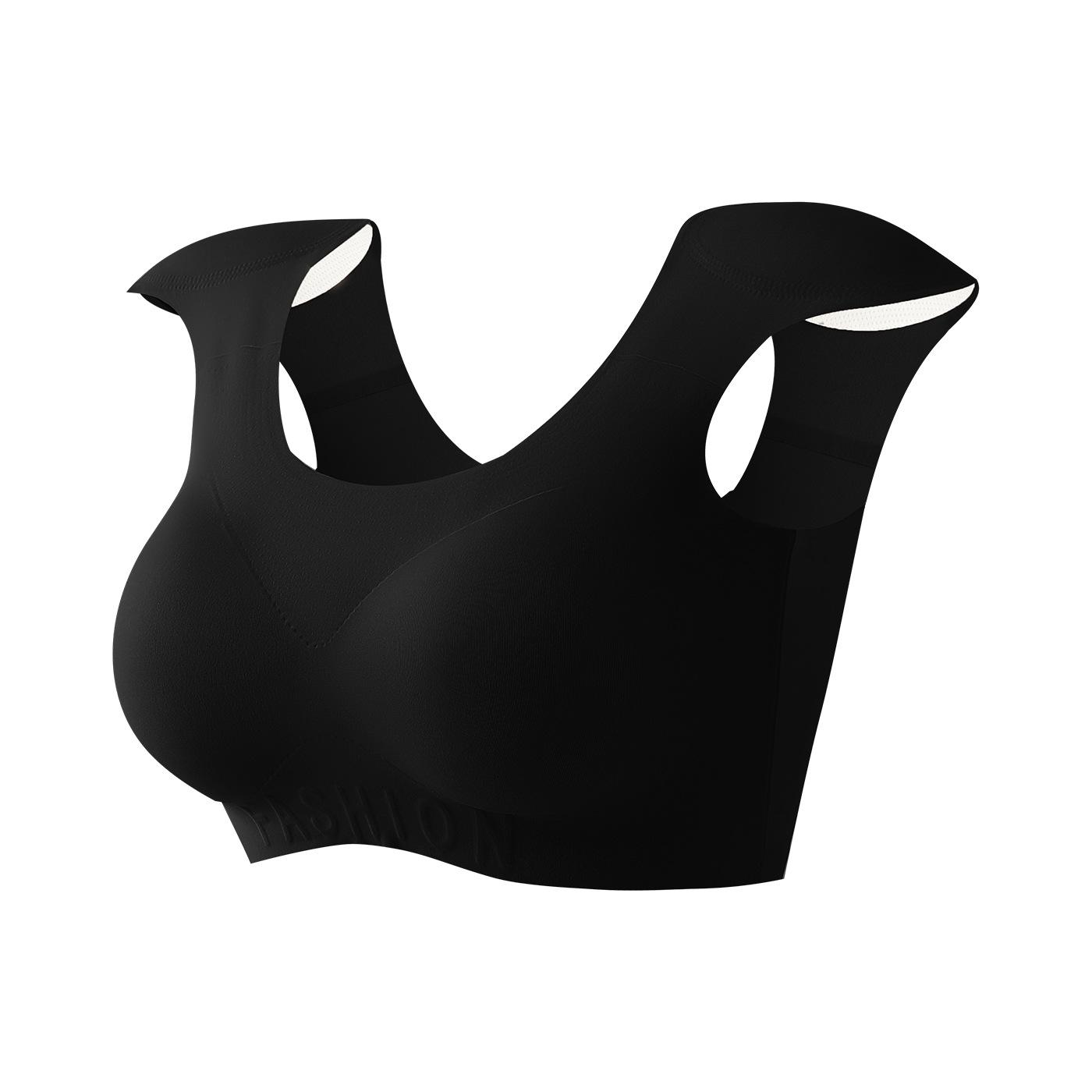 

Liquid foundation shoulder pads, thin non-slip invisible large breasts, small ultra-flat corset, seamless right-angle shoulder artifact bra 2xl [40/90ab recommended 67.5-75kg ] чорний