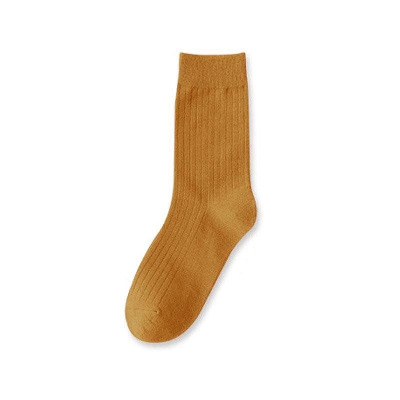 

Женские теплые носки, утепленные зимние хлопковые носки, белые спортивные носки Y2k Harajuku, однотонные простые хлопковые носки One Size античная латунь