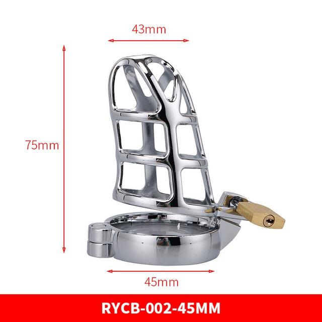RUNYU Adult Sextoy Tooys Men'S Metal Penis Chastity Cage Adjustable Cock Ring Restriction Punitive Stainless Steel Lock Sex Toy